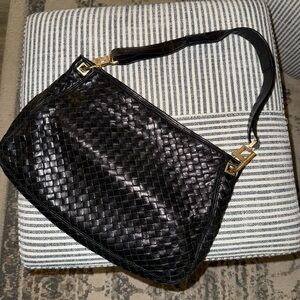 Black Woven Bottega shoulder bag